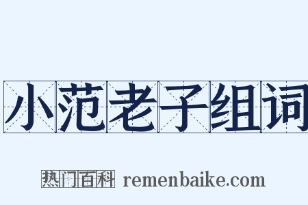 小范老子组词是什么意思的图片